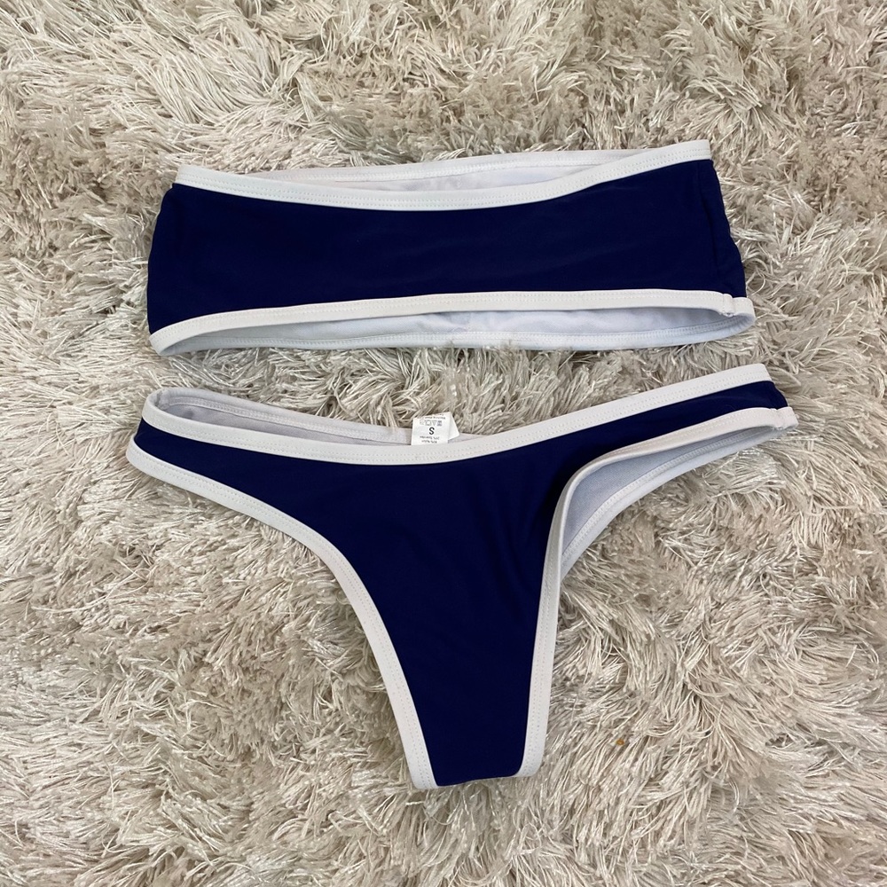 strapless bathing suit